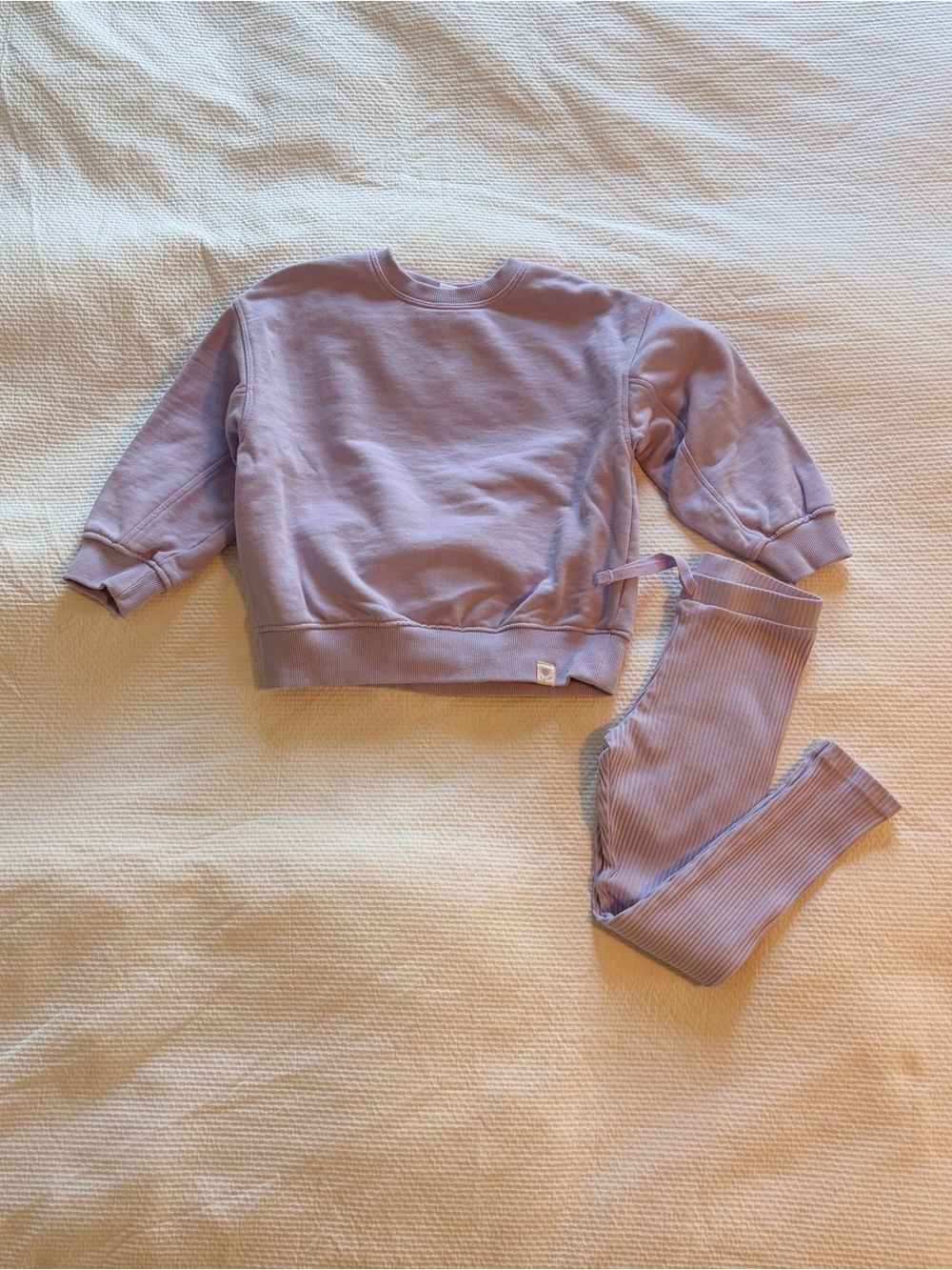Zara Girls Purple Sweatshirt and Leggings Size 5
